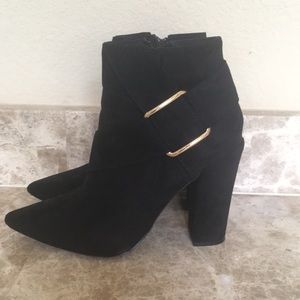 Black suede chucks ankle boots